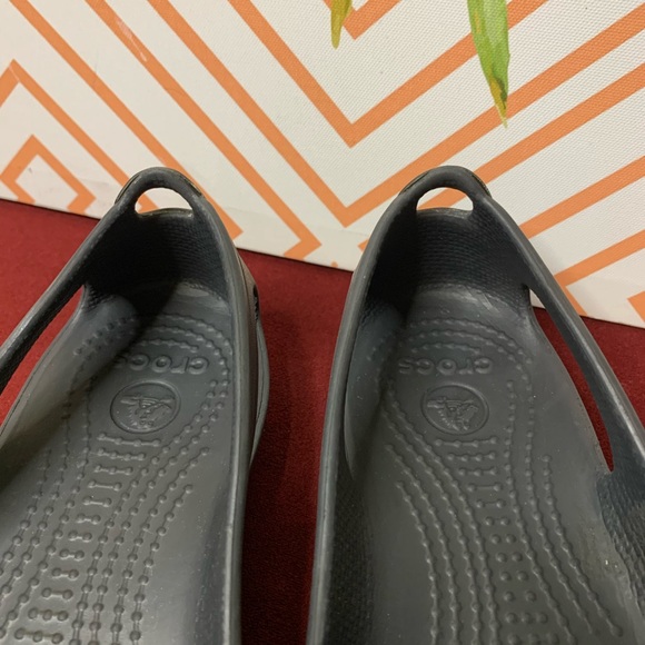 Crocs Kadee black ballet flat 6 slip on sandal - Picture 4 of 6